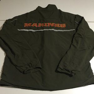 USMC Marine Corps Running PT Uniform Jacket Mens Size Medium Green